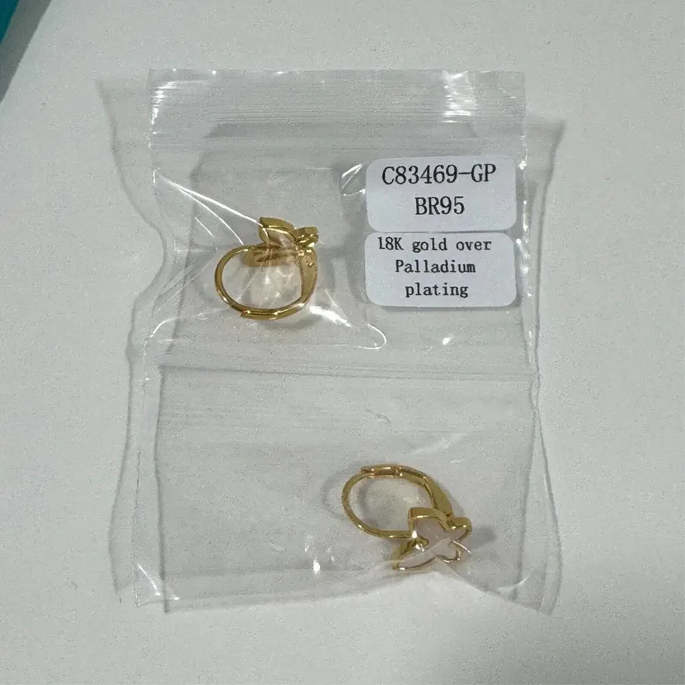 Rachel Glauber Girl’s 14k Gold Plated Mother of Pearl Butterfly Dangle Earrings